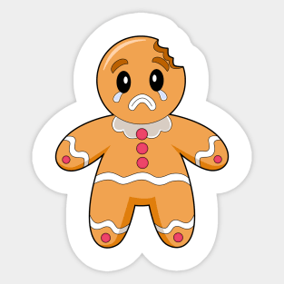 Gingerbread man Christmas Sticker